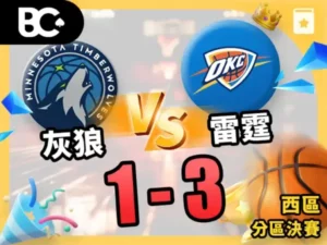 NBA季後賽西區決賽第3場-灰狼-vs-雷霆-1-3