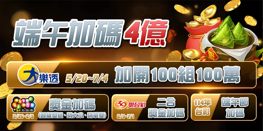 三星電選四倍十期
端午加碼 4 億 大撈家
